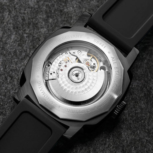 SEAKOSS 100M GMT Original ST2557 Movement Men's Diving Automatic Mechanical Watch Super Luminous Calendar Waterproof Wristwatch