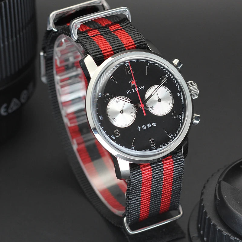 SEAKOSS 42mm 1963 Chronograph Men Seagull ST1901 Manual Winding Movement 3D Dome Sapphire Mirror Chrono Mechanical Watches