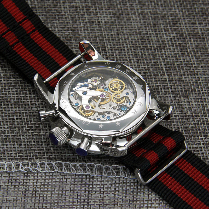 SEAKOSS 42mm 1963 Chronograph Men Seagull ST1901 Manual Winding Movement 3D Dome Sapphire Mirror Chrono Mechanical Watches