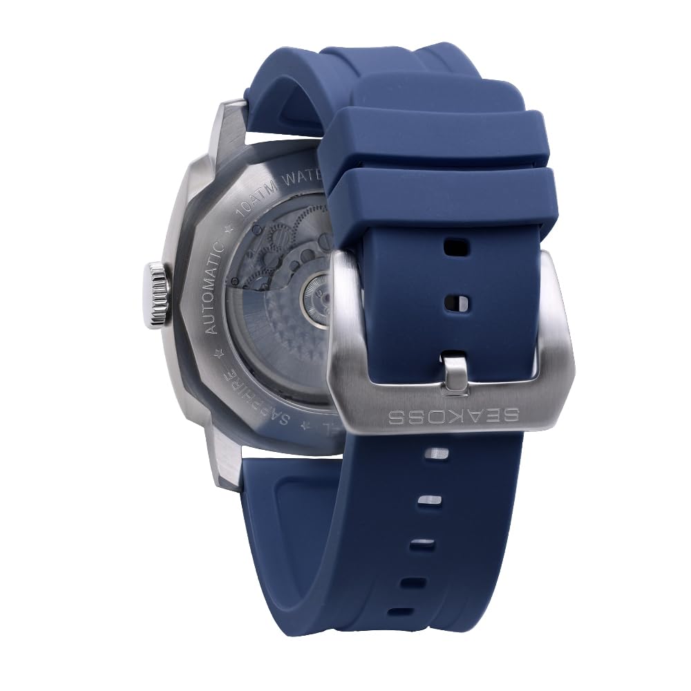 SEAKOSS GMT Automatic Watch for Men 45mm, Self Winding Mechanical Wrist Watch with Seagull ST2557 Movement, Sapphire Crystal, 10ATM Waterproof, Luminous Hands, Stainless Steel Date Watch（副本）